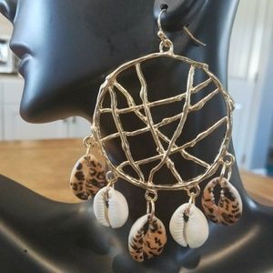 Leopard Seashells Earrings Accessory